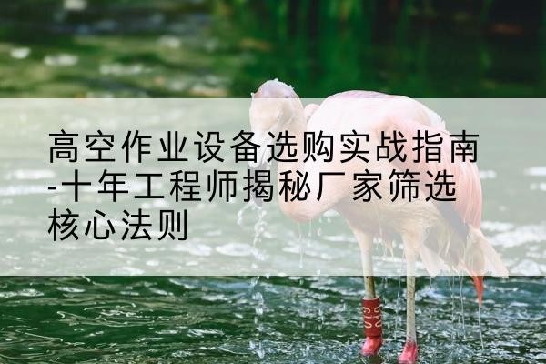 西安剪叉式升降机厂家-高空作业设备选购实战指南-十年工程师揭秘厂家筛选核心法则
